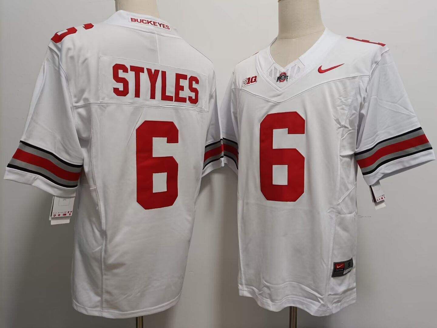 NCAA Men Ohio State Buckeyes #6 Sonny Styles white Nike jersey->ncaa teams->NCAA Jersey